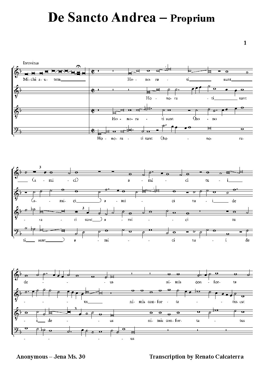 De Sancto Andrea - Choir Script PDF Thumbnail
