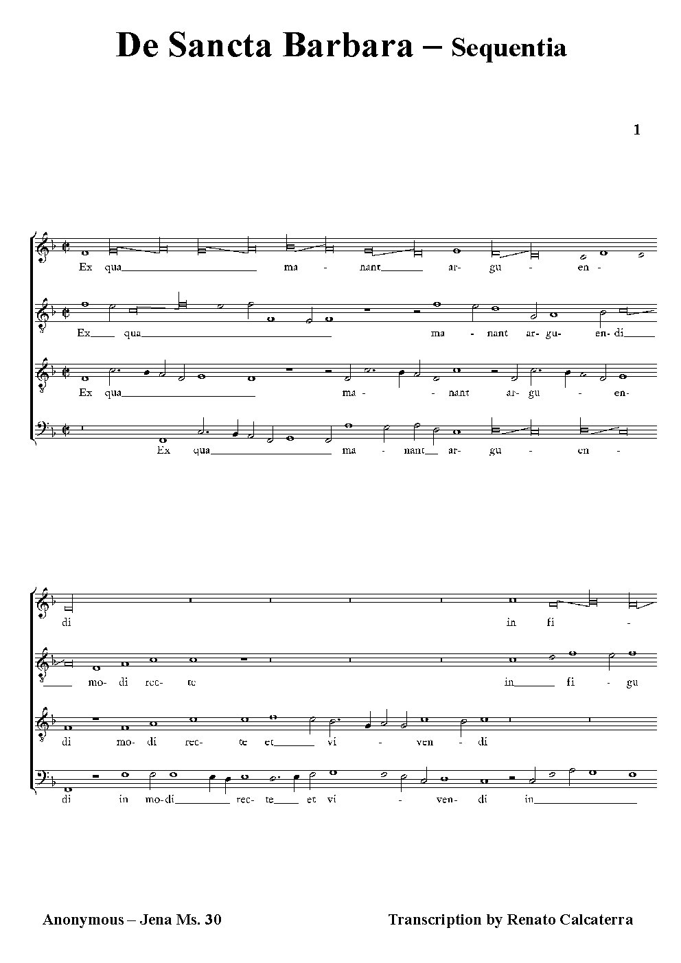 de Sancta Barbara - Sequentia