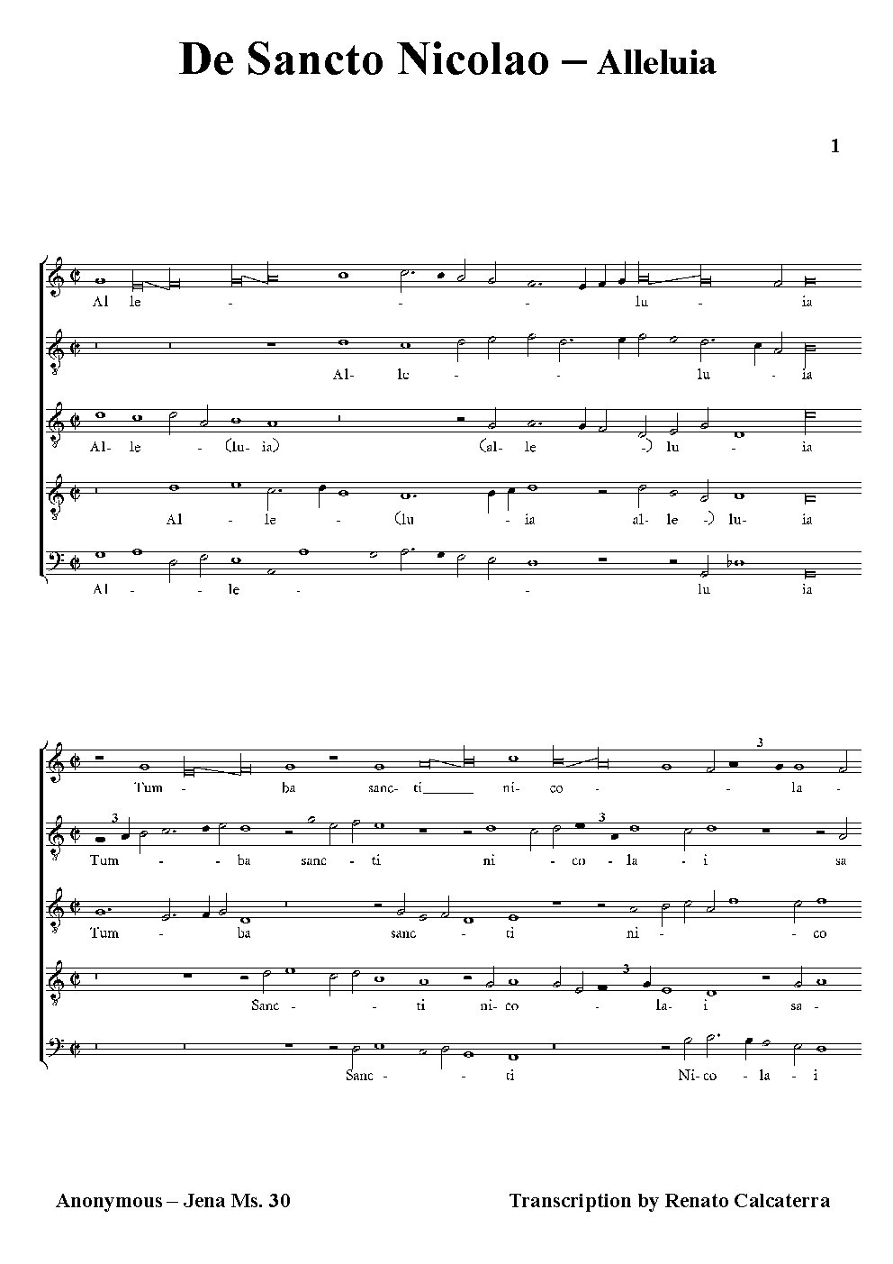 De Sancto Nicolao - Alleluia