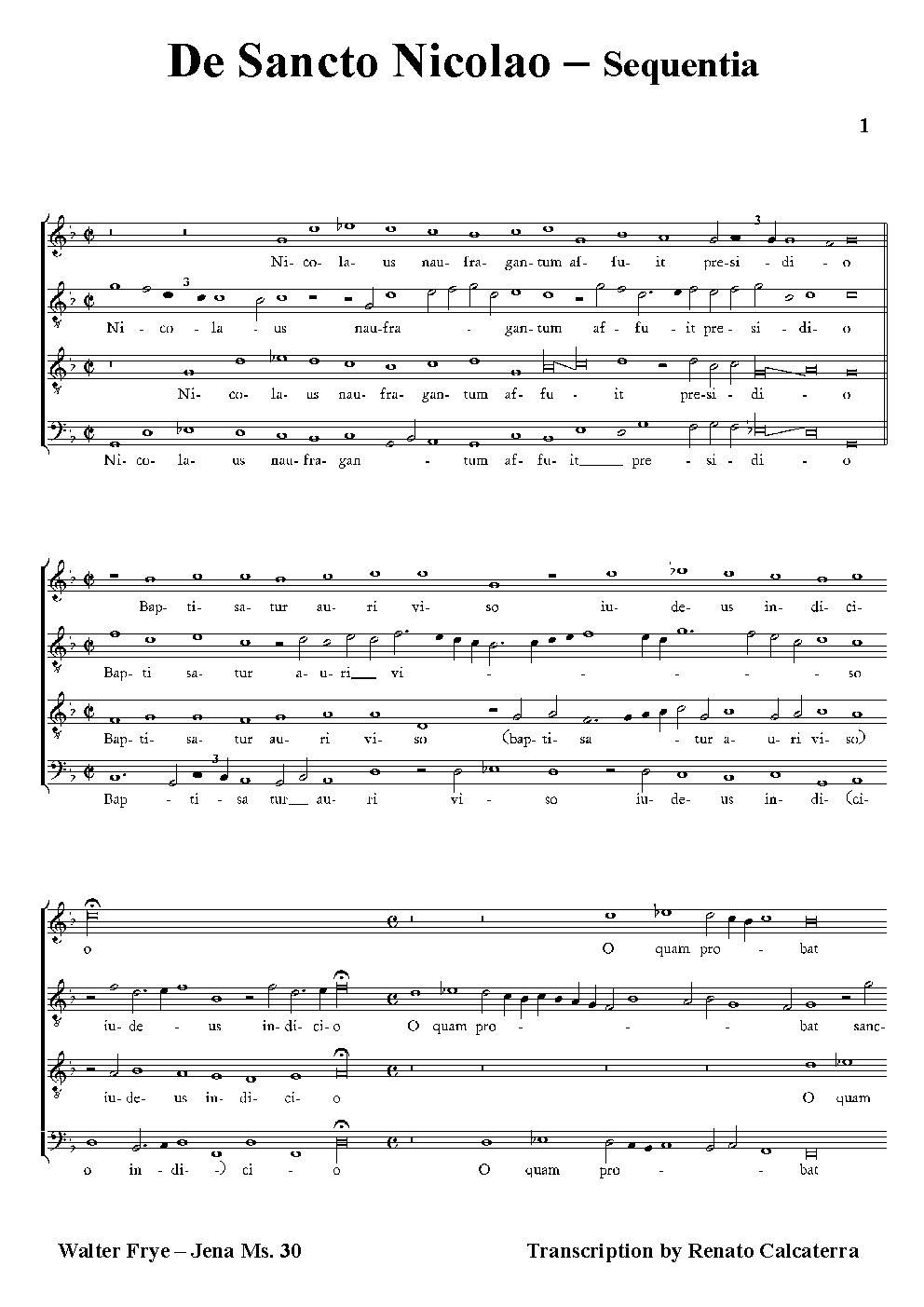 De Sancto Nicolao - Sequentia