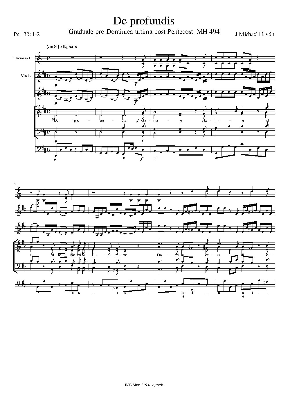 De profundis, MH 494