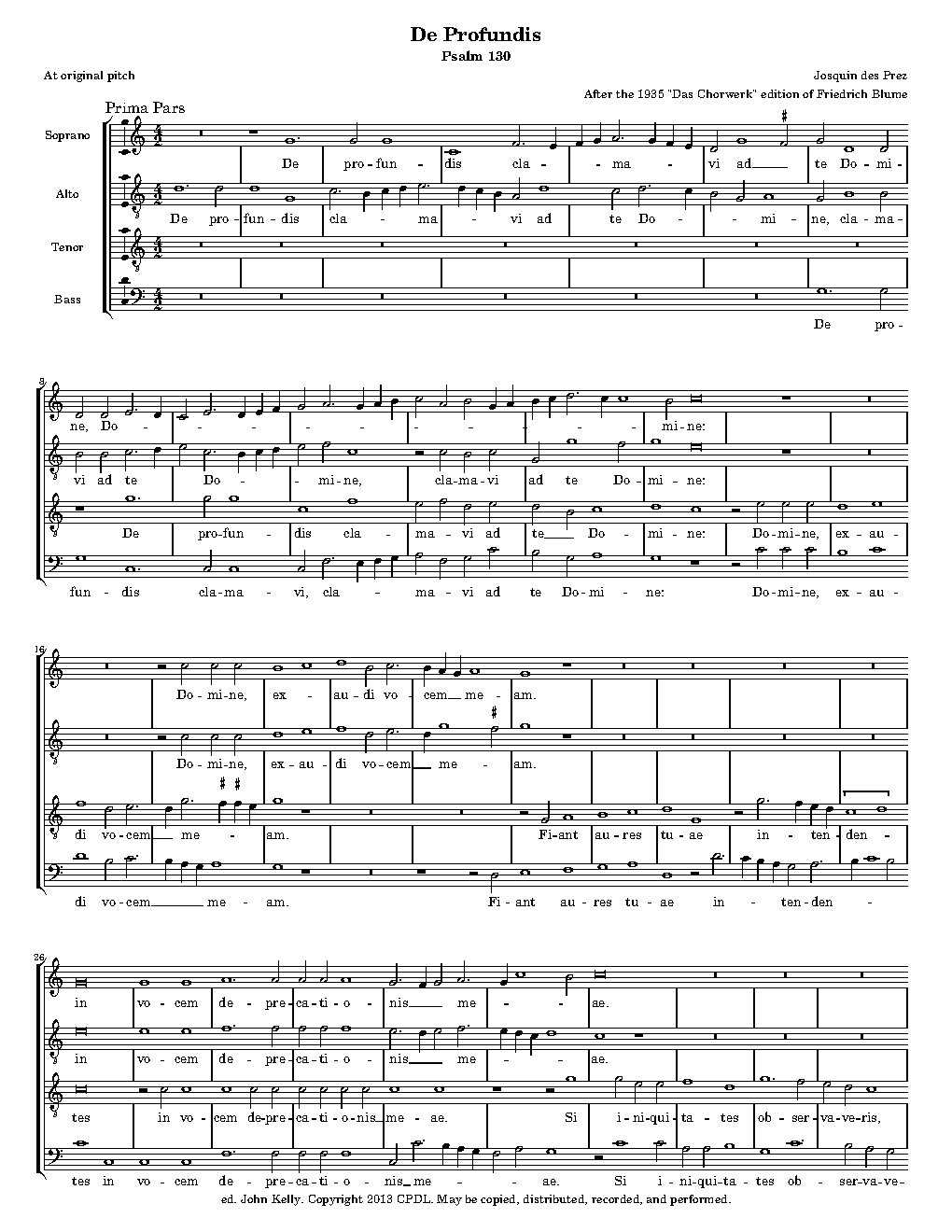 De profundis clamavi - Choir Script PDF Thumbnail