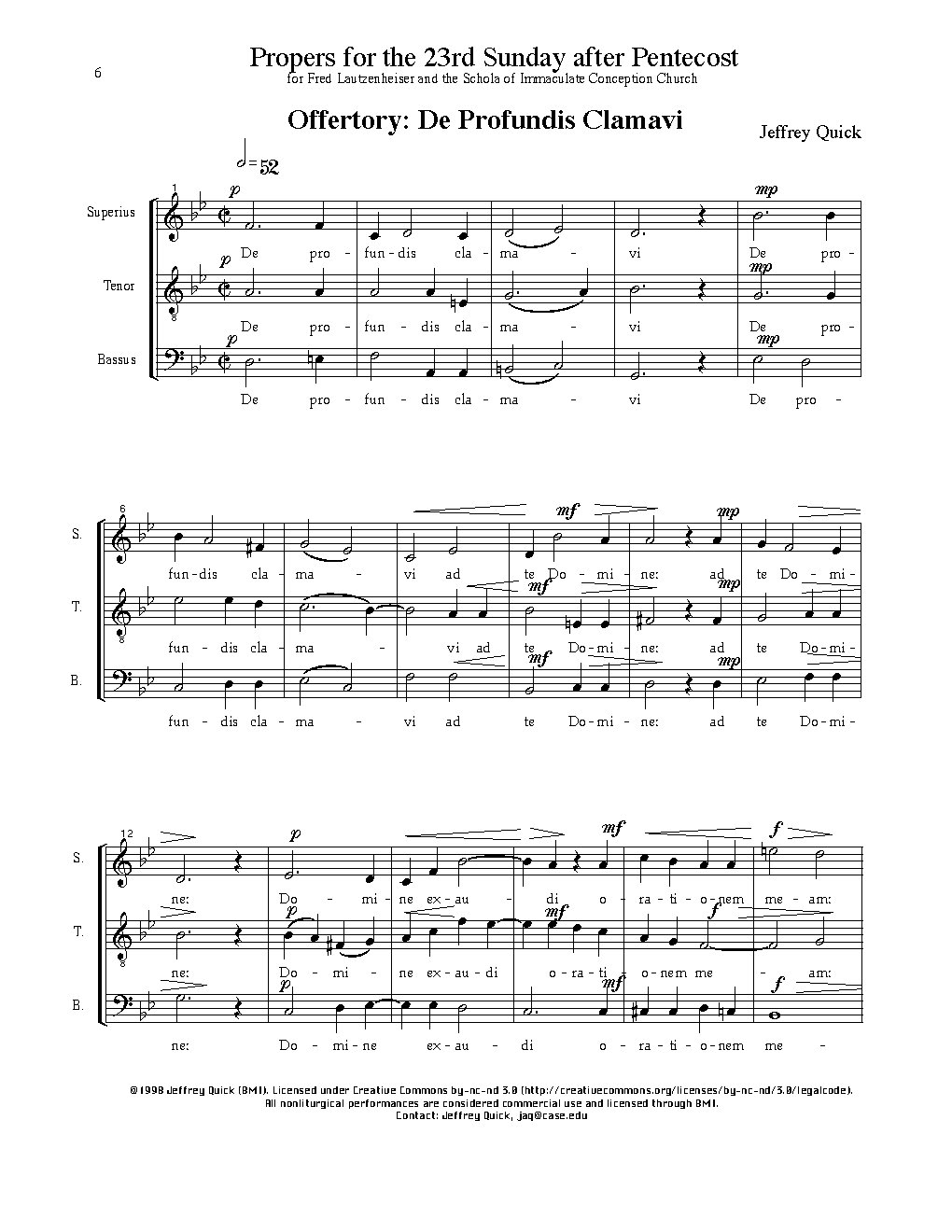 De profundis clamavi - Choir Script PDF Thumbnail