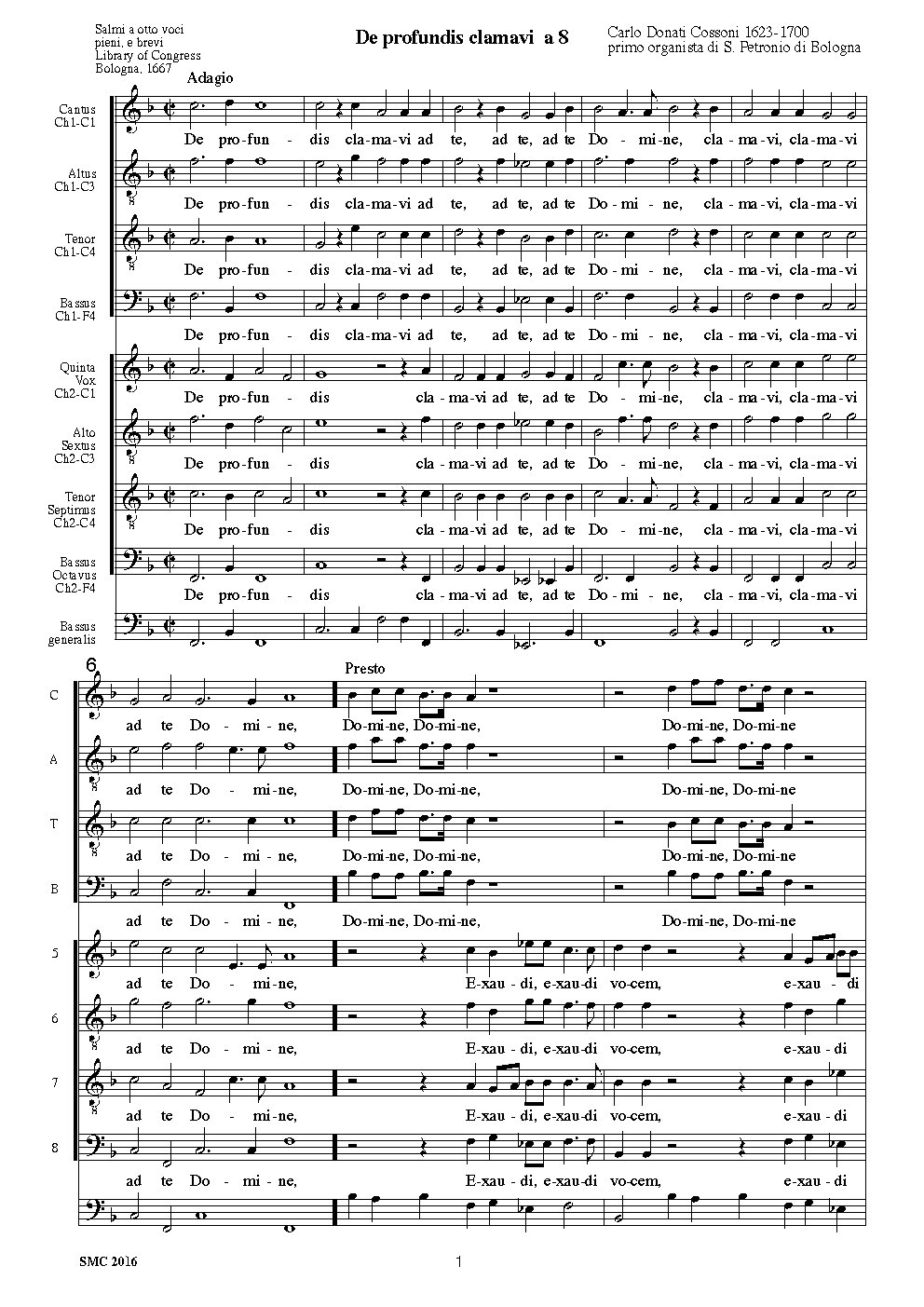 De profundis clamavi a 8