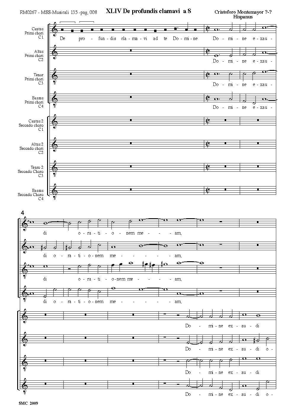 De profundis clamavi a 8