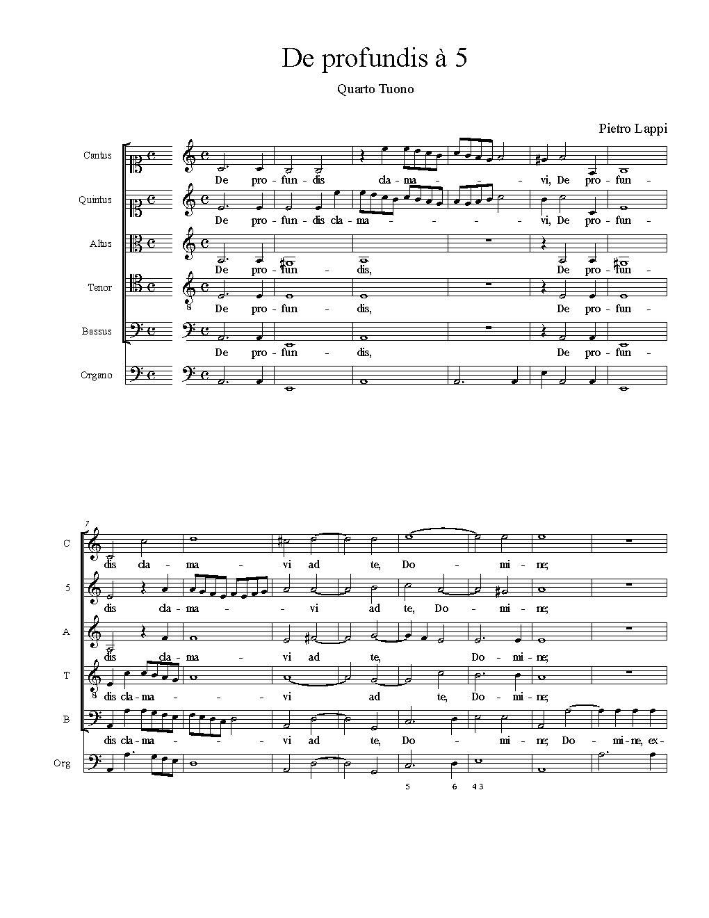 De profundis à 5