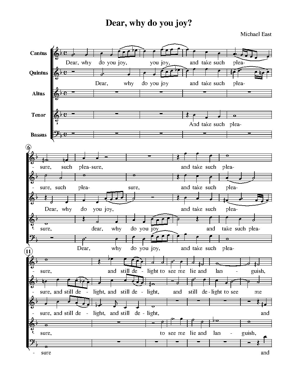 Dear, why do you joy? - Choir Script PDF Thumbnail