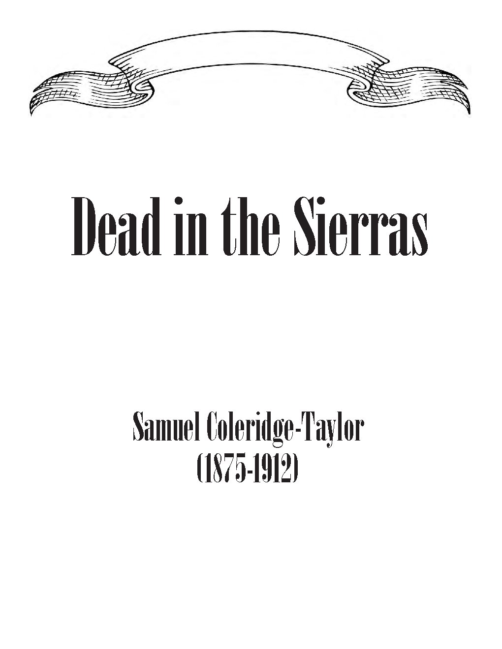 Dead in the Sierras
