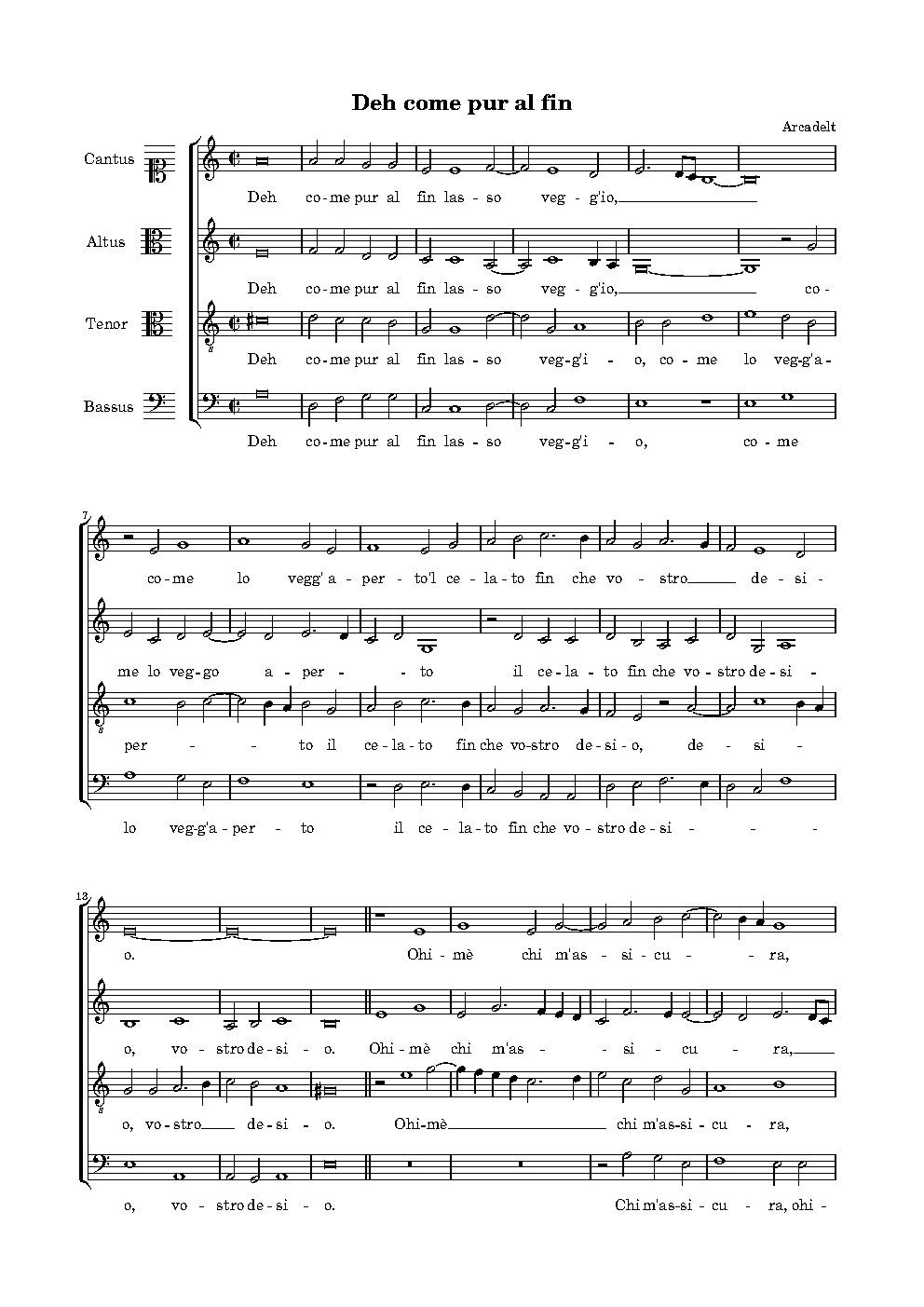 Deh come pur al fin - Choir Script PDF Thumbnail