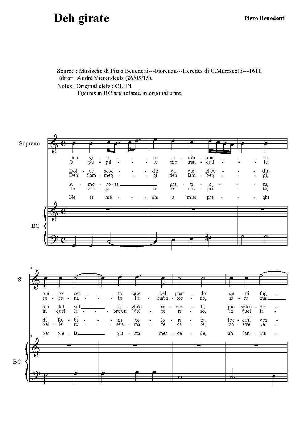 Deh girate luci'amate - Choir Script PDF Thumbnail