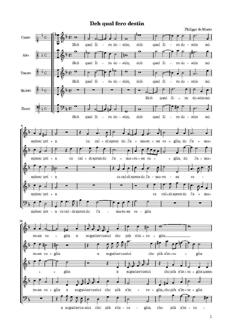 Deh qual fero destin - Choir Script PDF Thumbnail