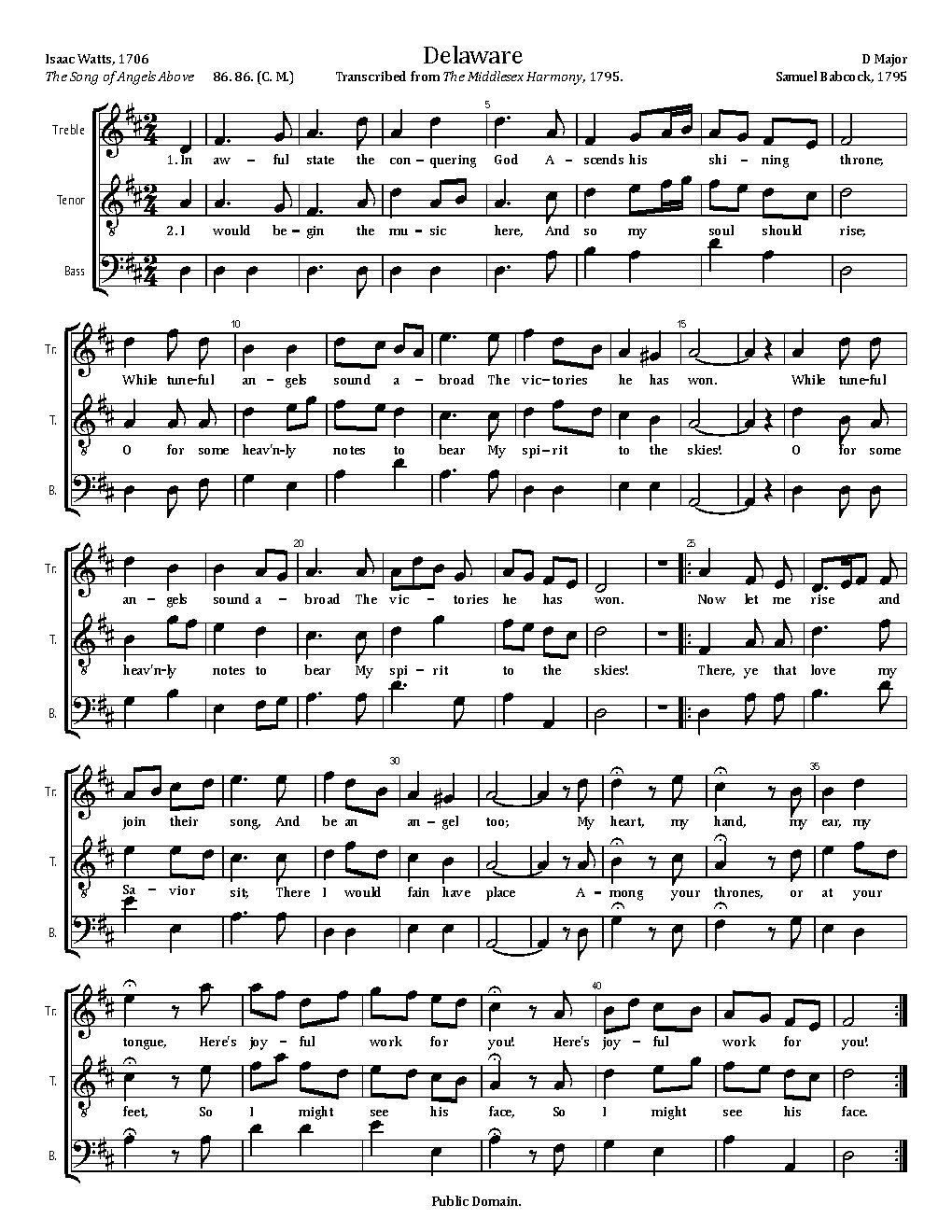 Delaware - Choir Script PDF Thumbnail