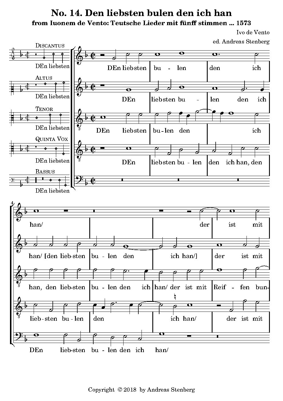 Den liebsten bulen den ich han - Choir Script PDF Thumbnail
