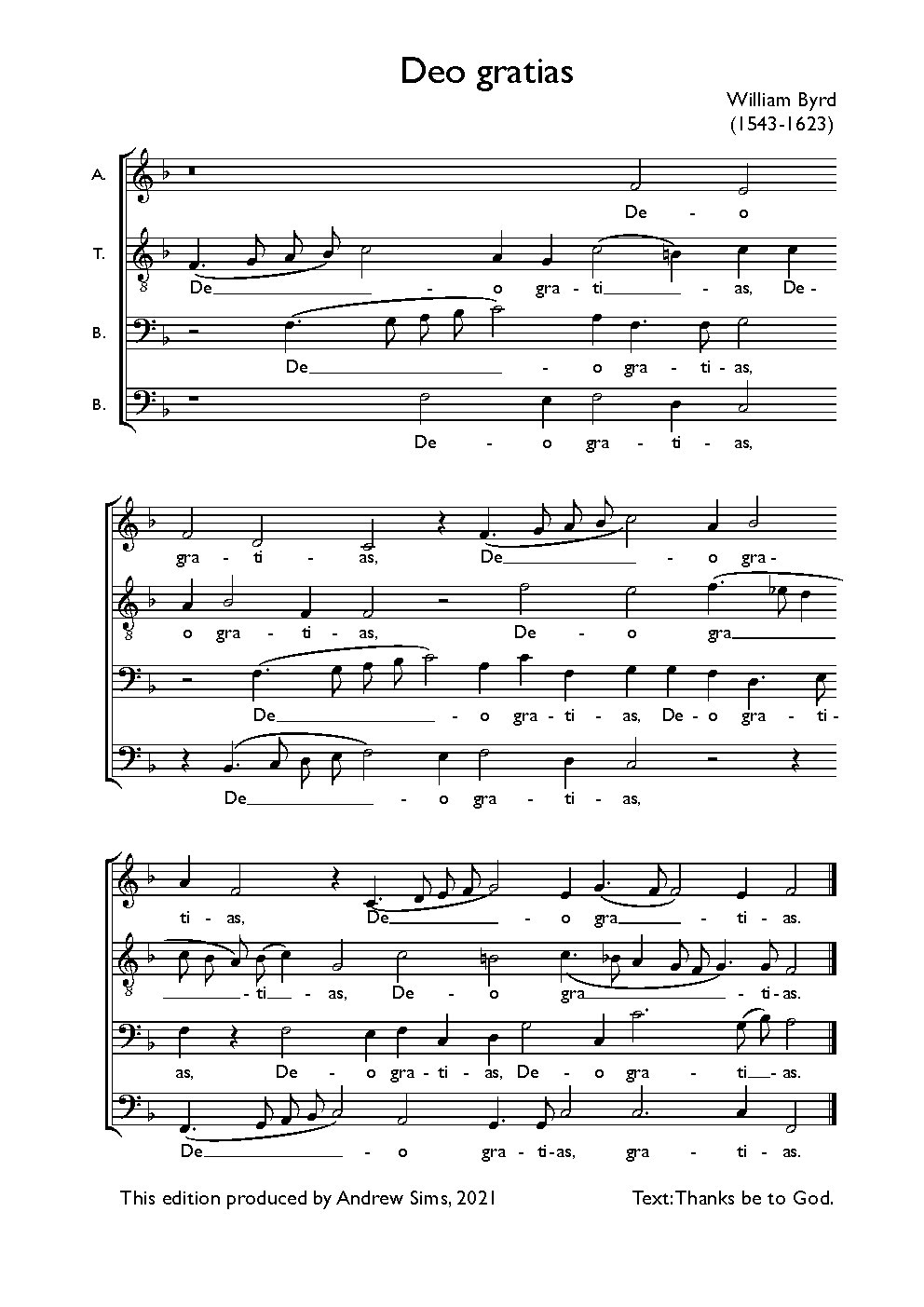Deo gratias