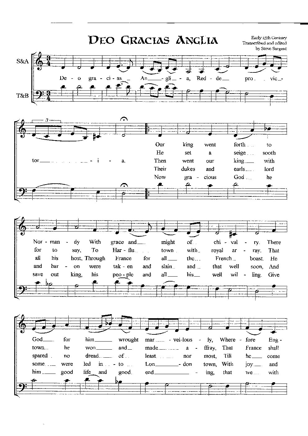 Deo gracias Anglia - Choir Script PDF Thumbnail