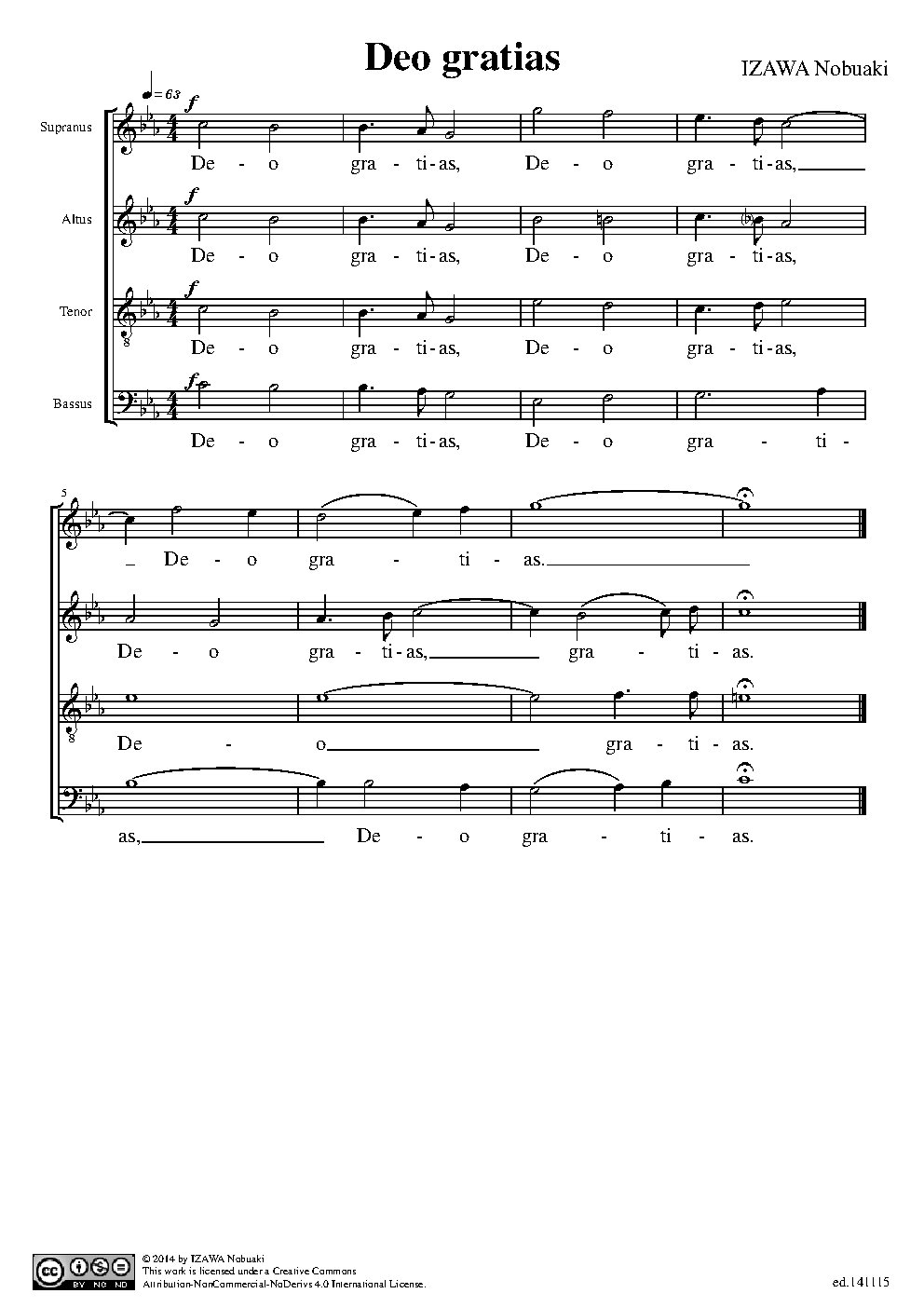 Deo gratias - Choir Script PDF Thumbnail