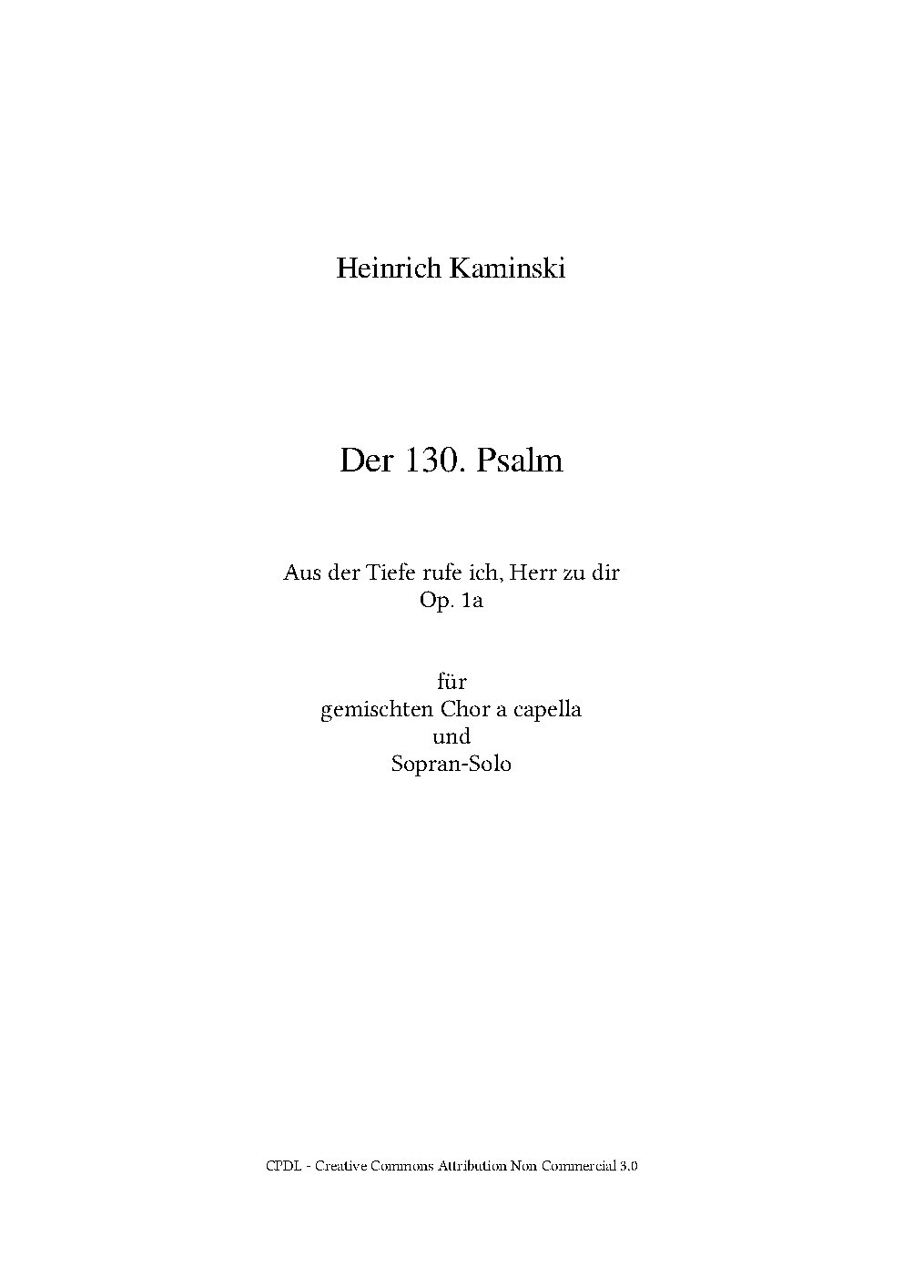 Der 130. Psalm