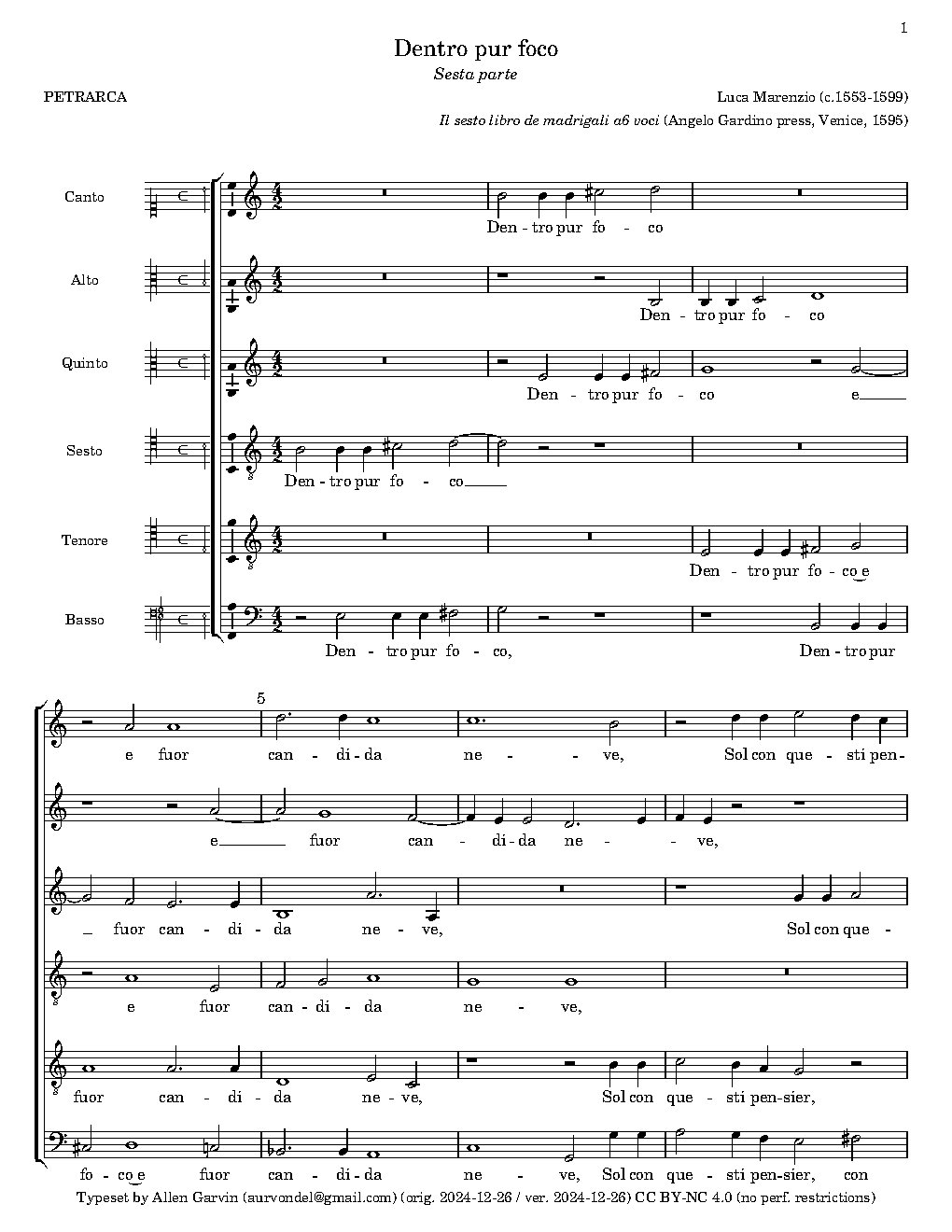 Dentro pur foco - Choir Script PDF Thumbnail