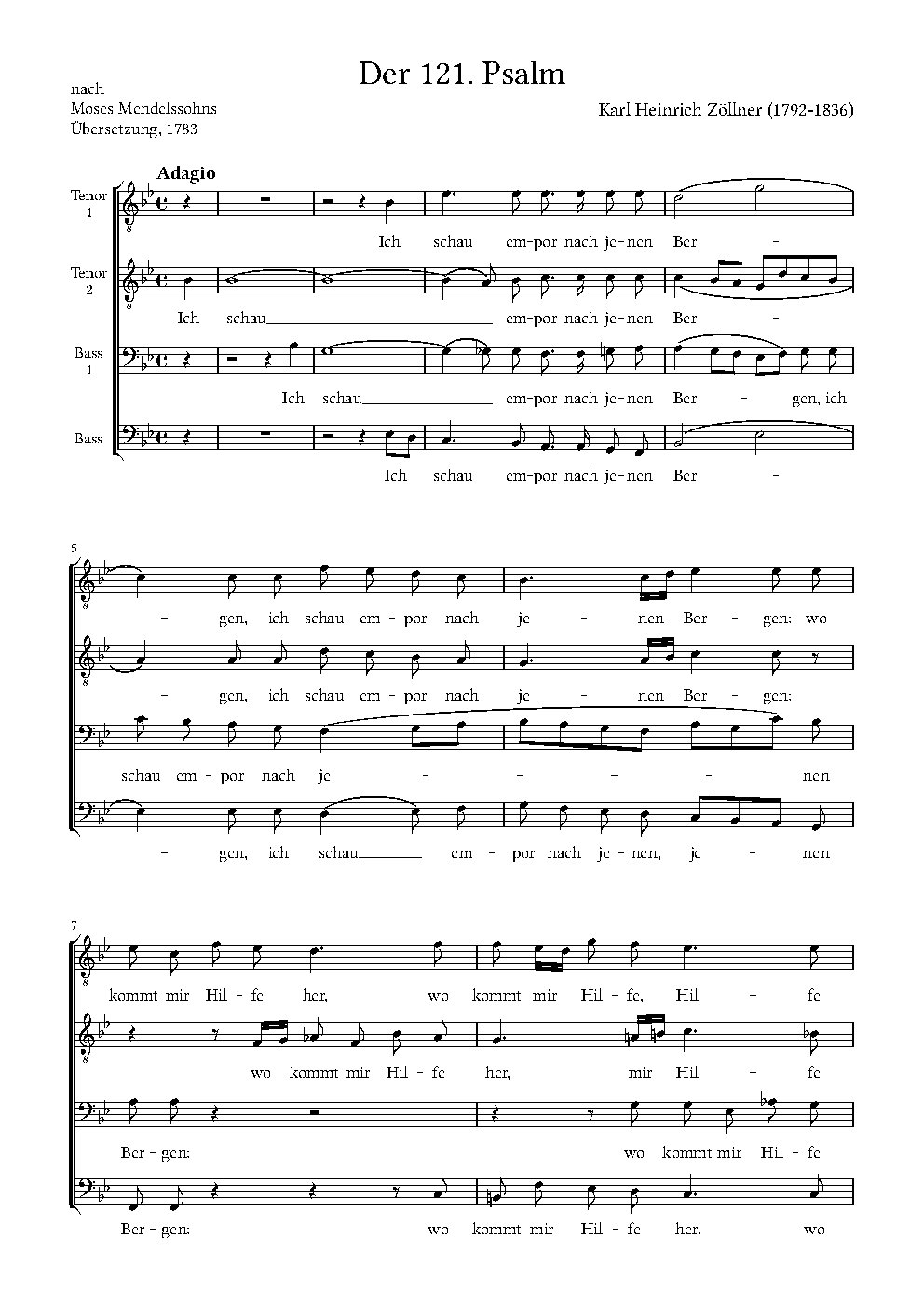 Der 121. Psalm - Choir Script PDF Thumbnail