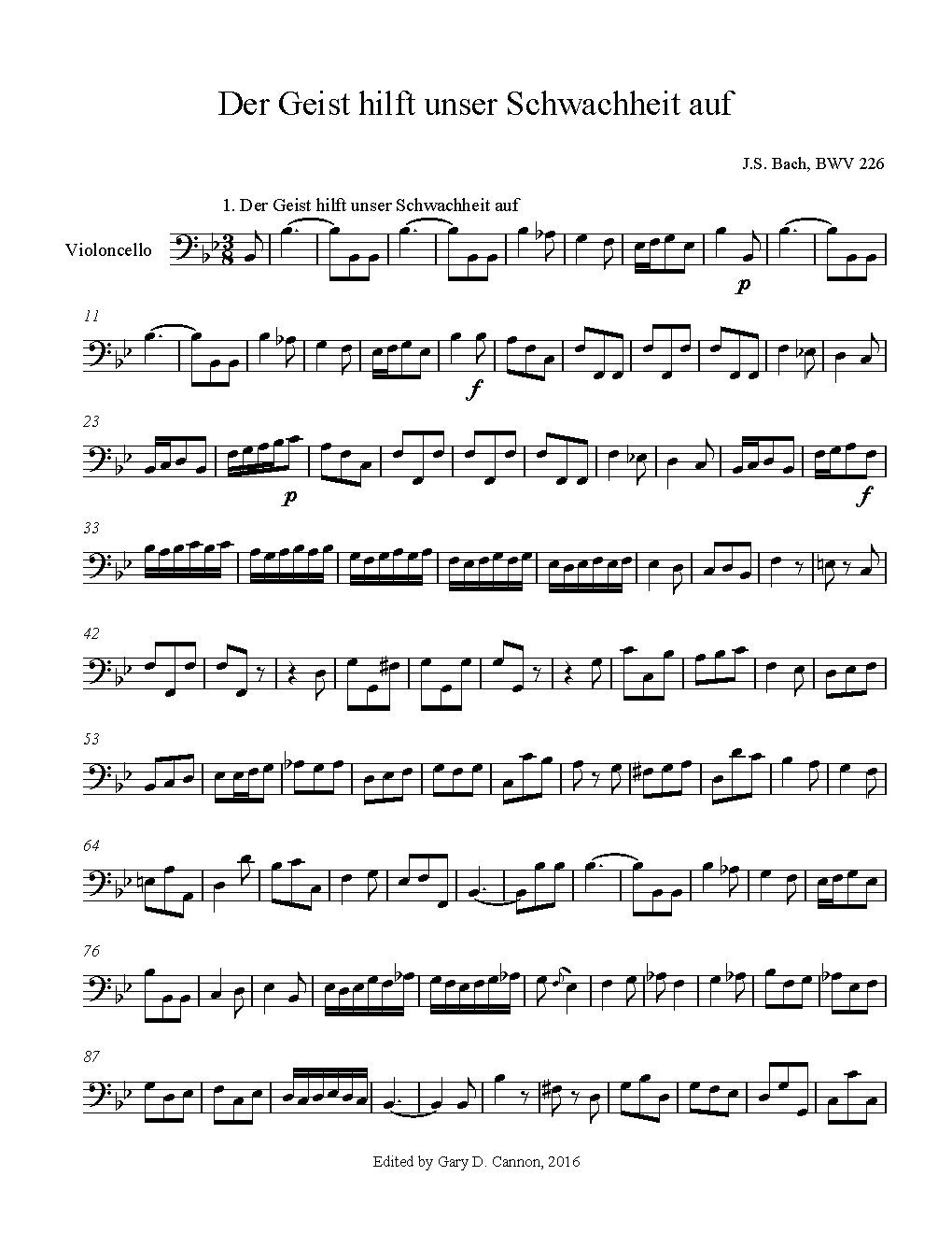 Der Geist hilft unser Schwachheit auf, BWV 226