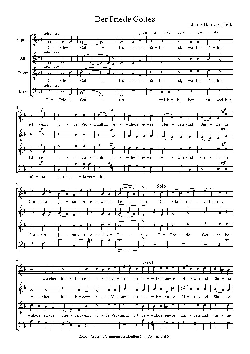 Der Friede Gottes - Choir Script PDF Thumbnail