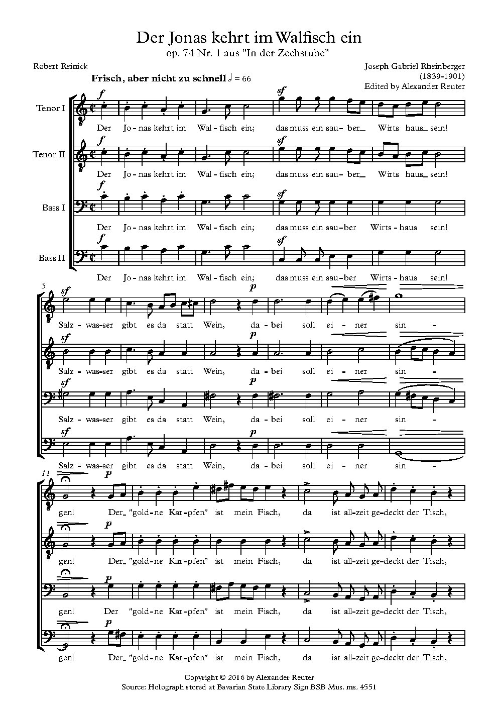 Jonah op. 74 Nr. 1