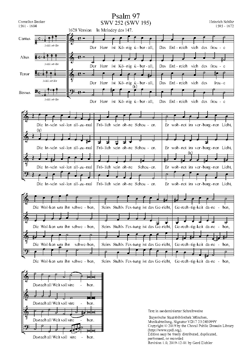 Der Herr ist König überall, SWV 195