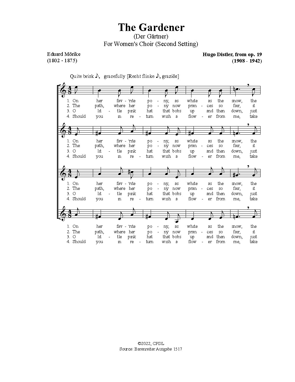 Der Gärtner (2. Fassung)