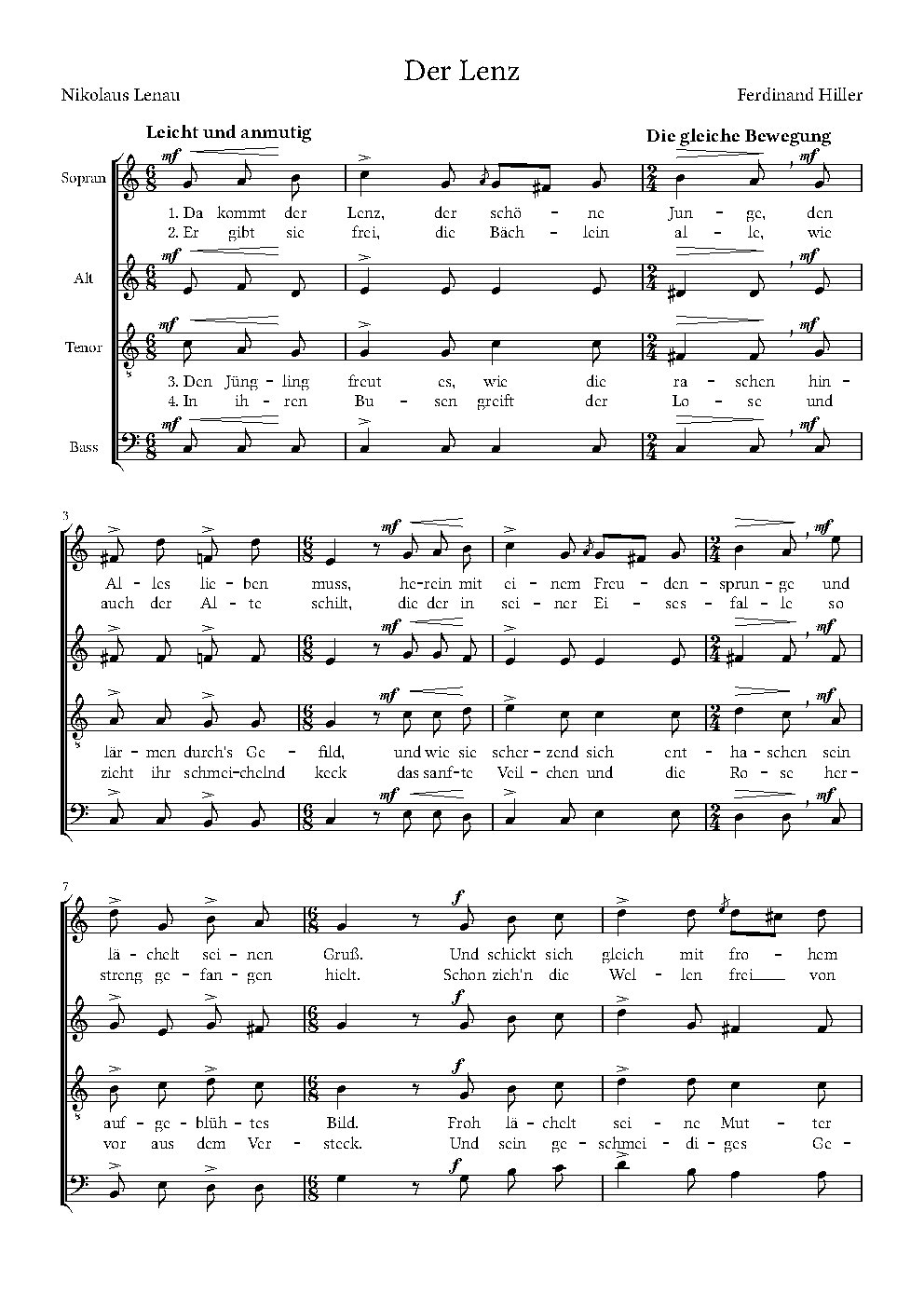 Der Lenz - Choir Script PDF Thumbnail