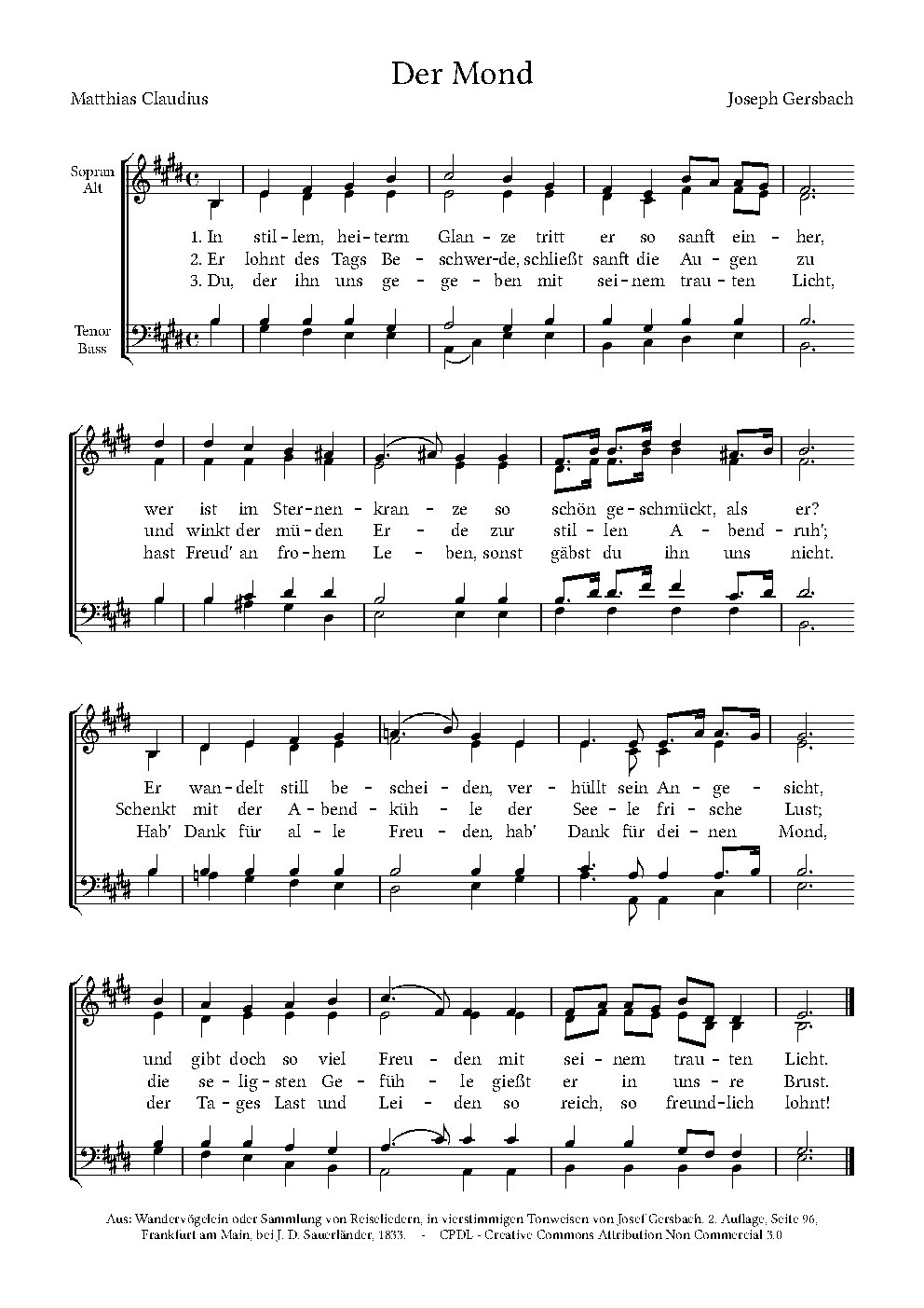 Der Mond - Choir Script PDF Thumbnail