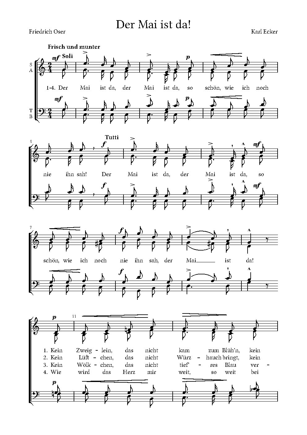 Der Mai ist da! - Choir Script PDF Thumbnail