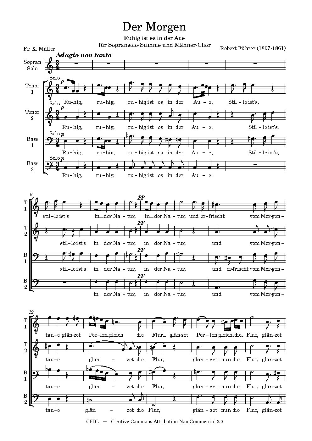 Der Morgen - Choir Script PDF Thumbnail