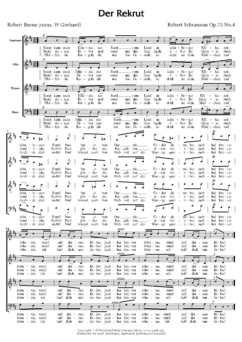 Der Rekrut, Op. 75, No. 4