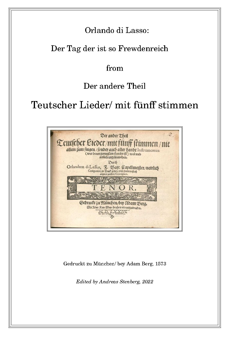Der Tag der ist so Freudenreich á 5