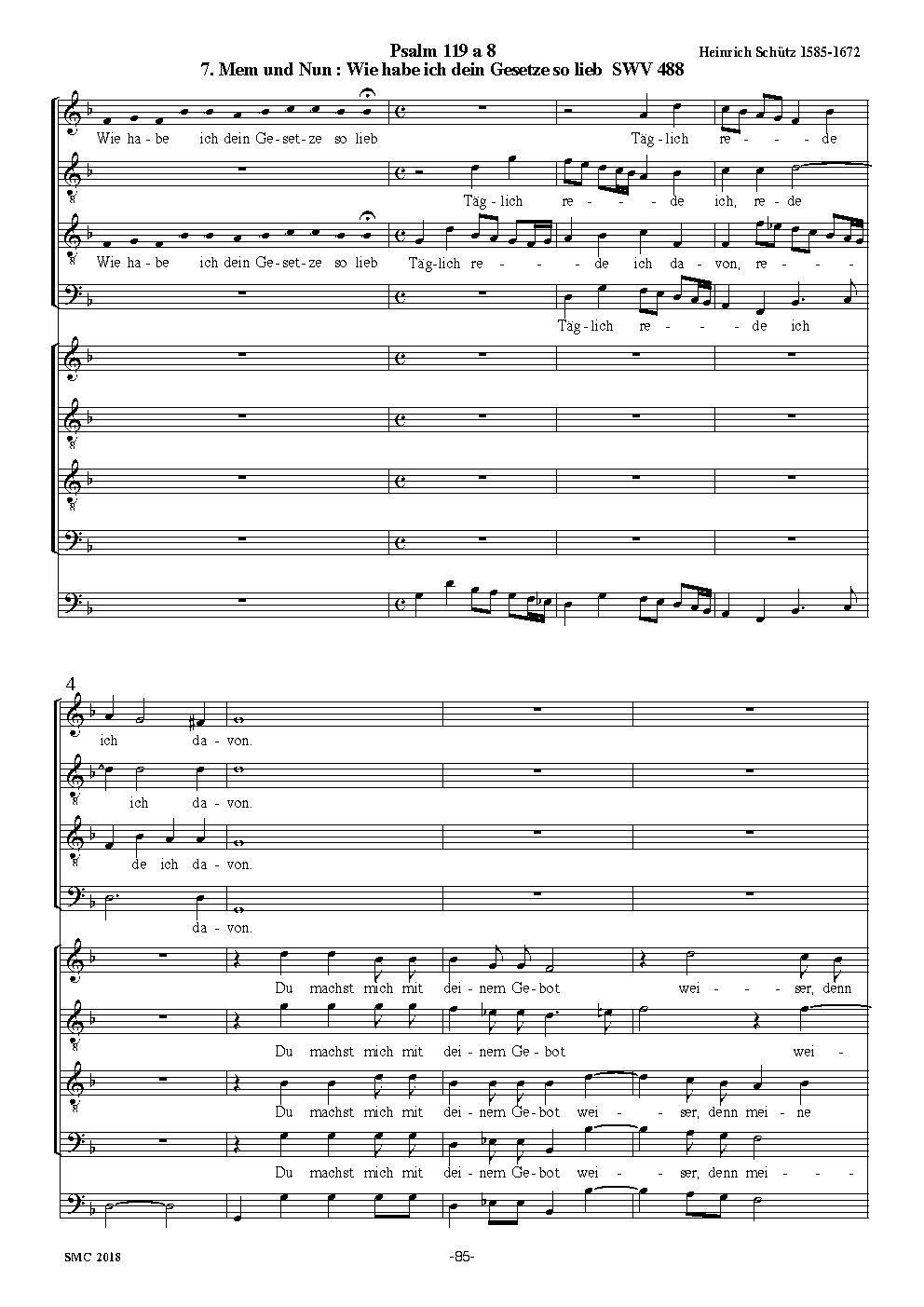 Der Schwanengesang: No. 7, SWV 488 - Choir Script PDF Thumbnail