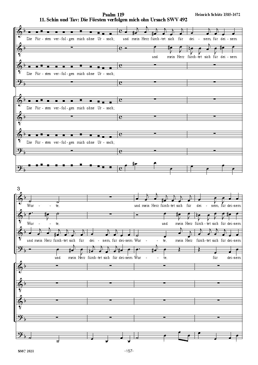 Der Schwanengesang: No. 11, SWV 492 - Choir Script PDF Thumbnail