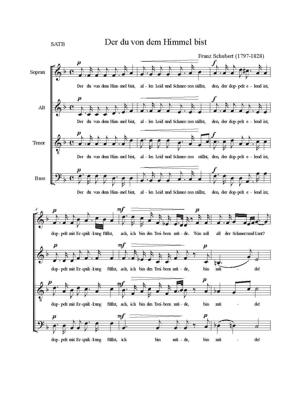 Wandrers Nachtlied, D. 224