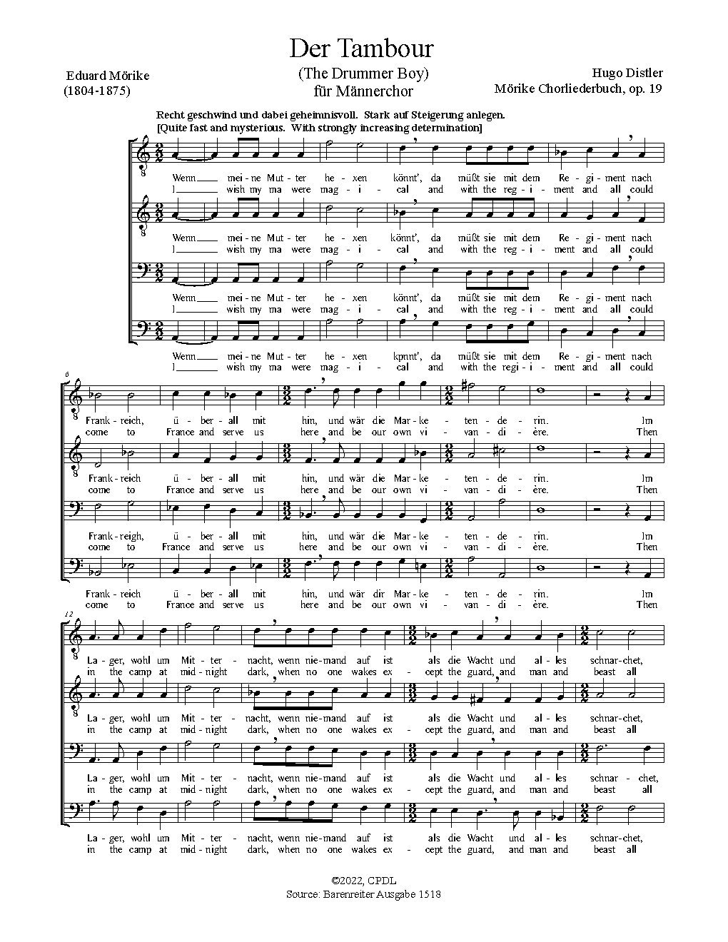 Der Tambour - Choir Script PDF Thumbnail