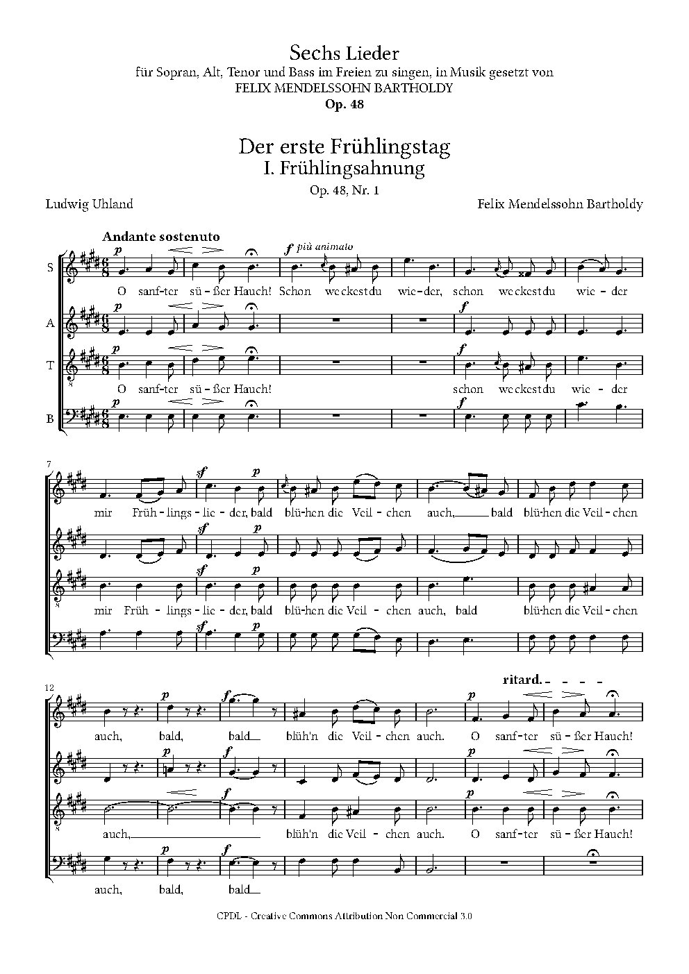 Der erste Frühlingstag Op. 48