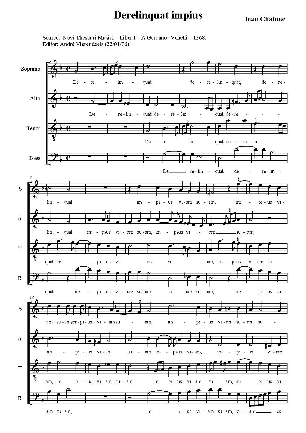 Derelinquat impius - Choir Script PDF Thumbnail