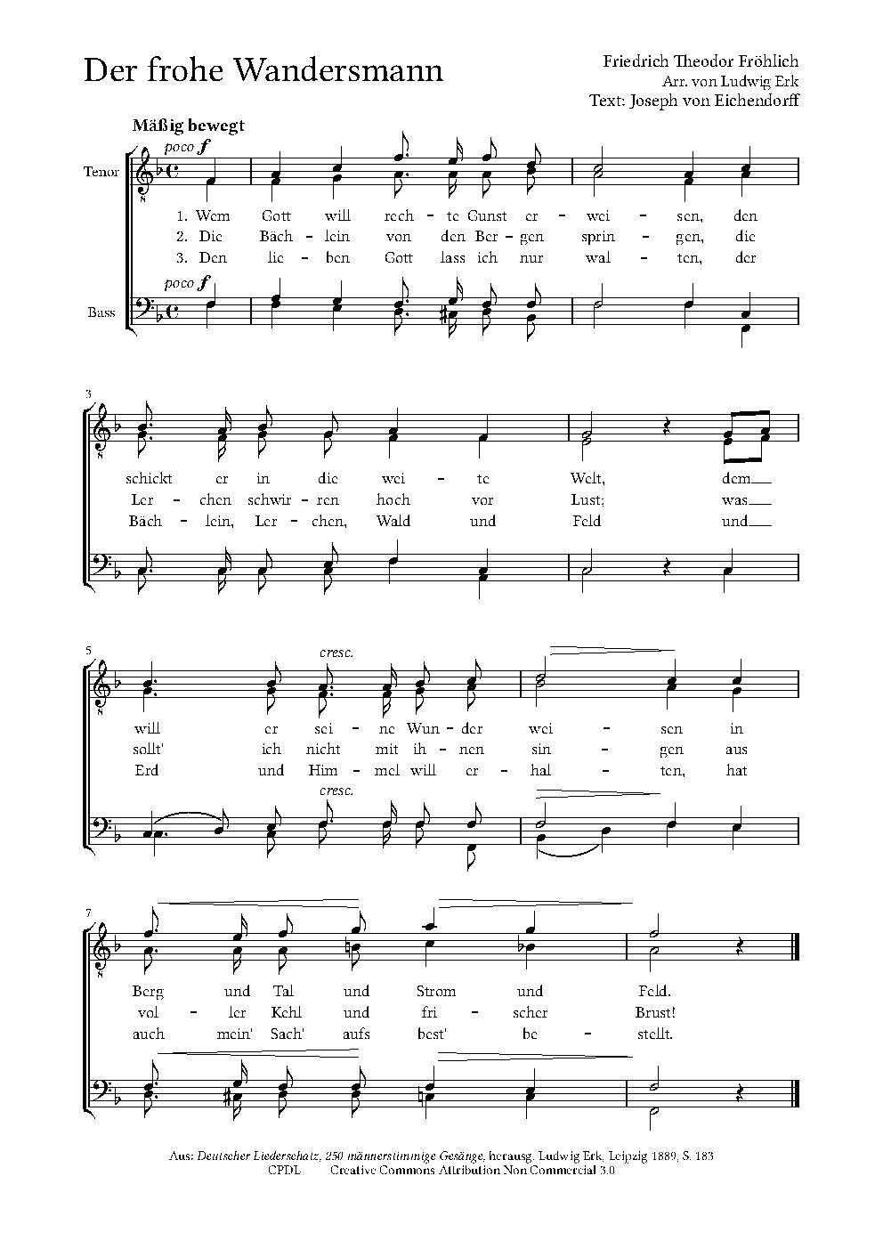 Der frohe Wandersmann - Choir Script PDF Thumbnail