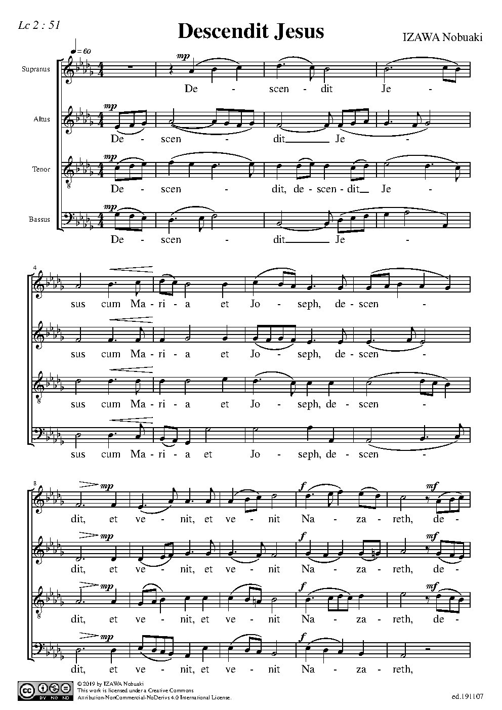 Descendit Jesus - Choir Script PDF Thumbnail