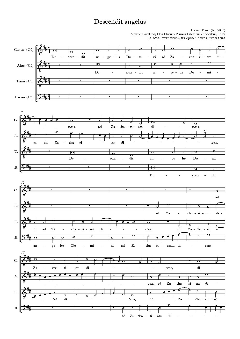 Descendit angelus - Choir Script PDF Thumbnail