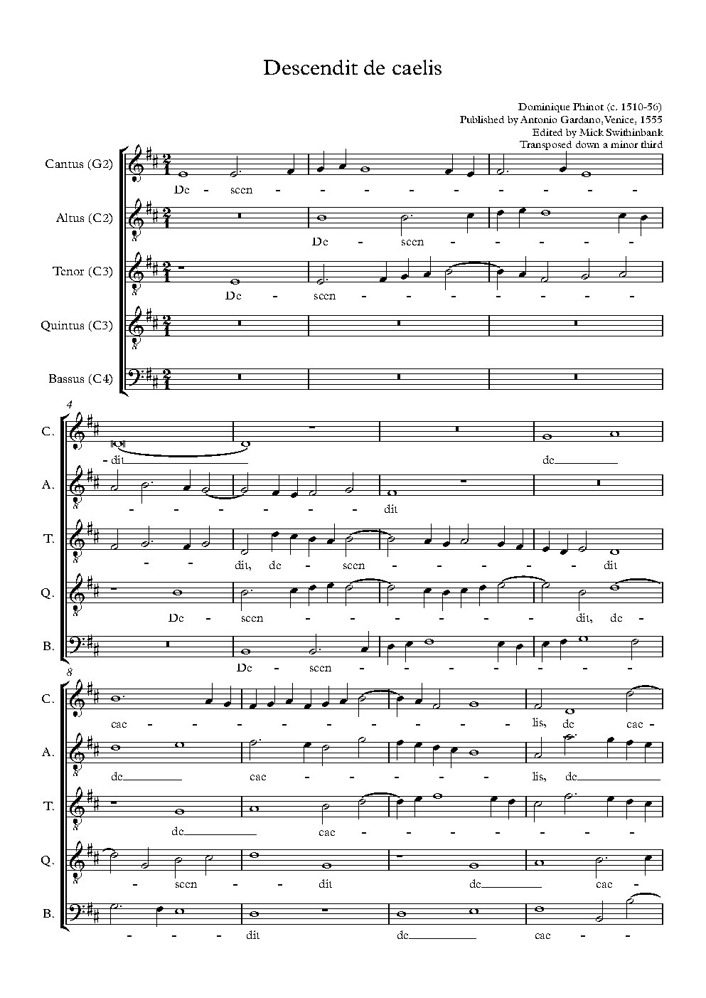 Descendit de caelis - Choir Script PDF Thumbnail