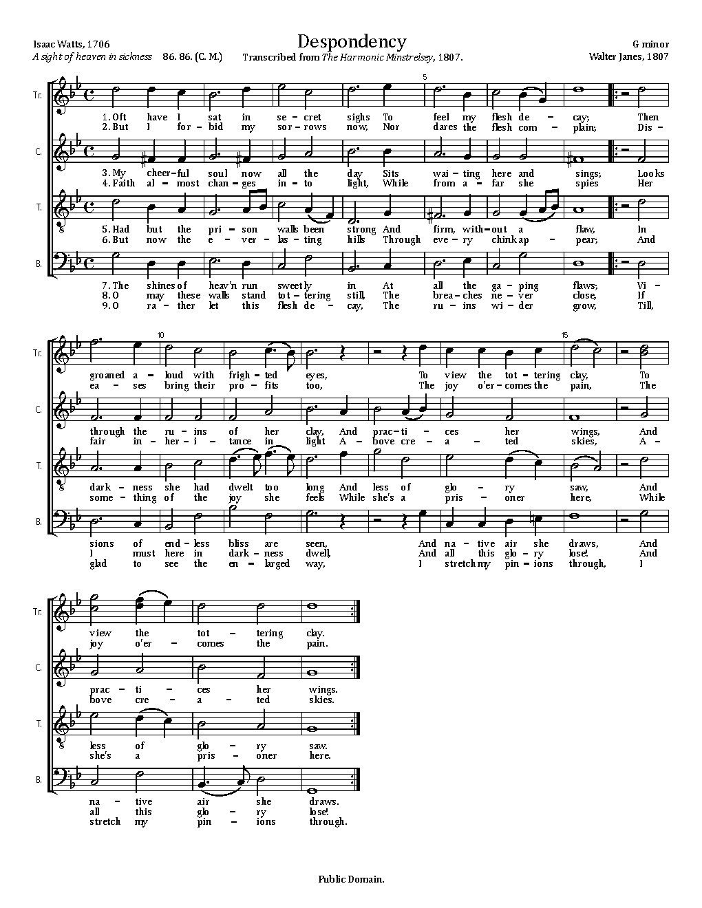 Despondency - Choir Script PDF Thumbnail
