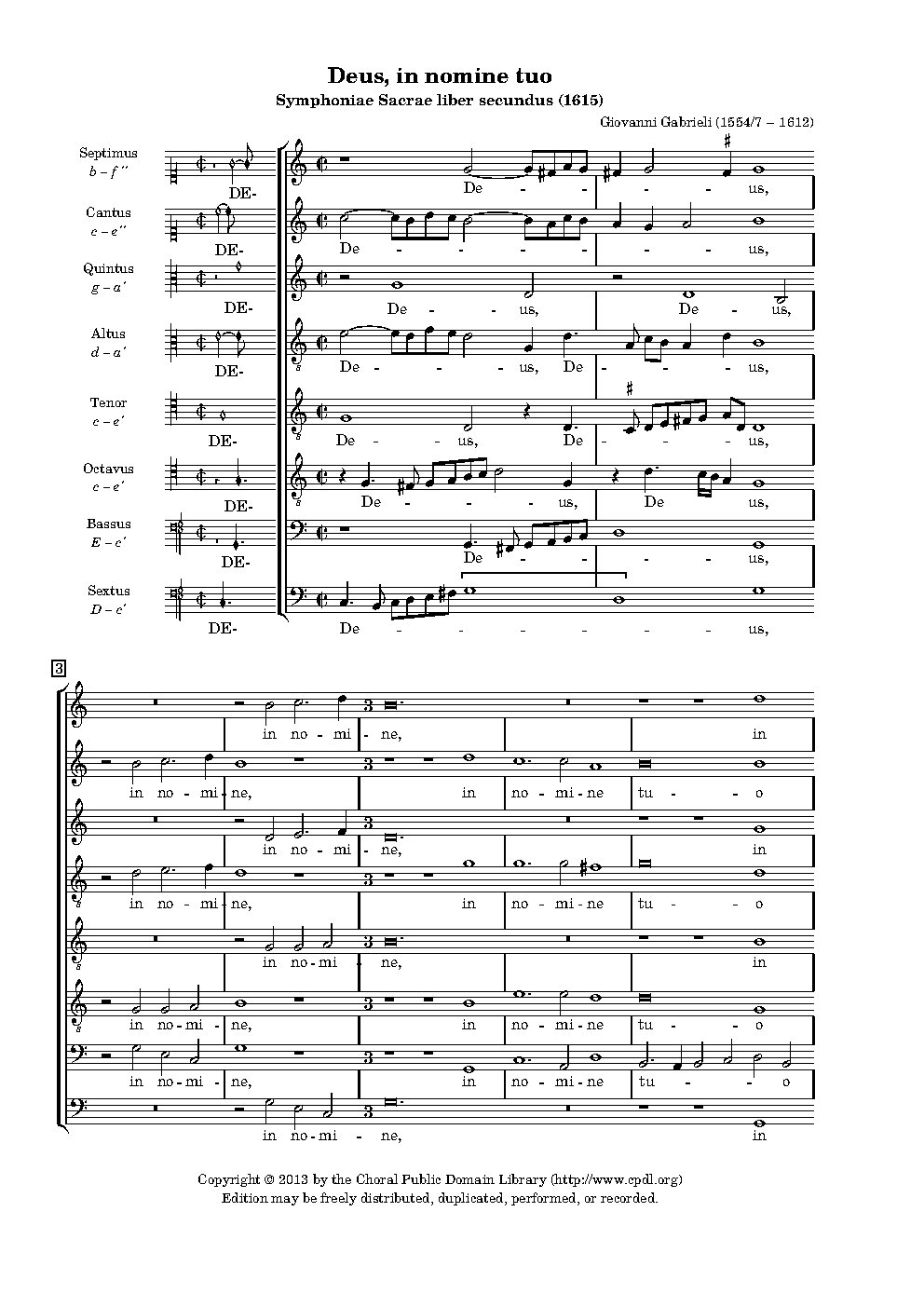 Deus, in nomine tuo - Choir Script PDF Thumbnail