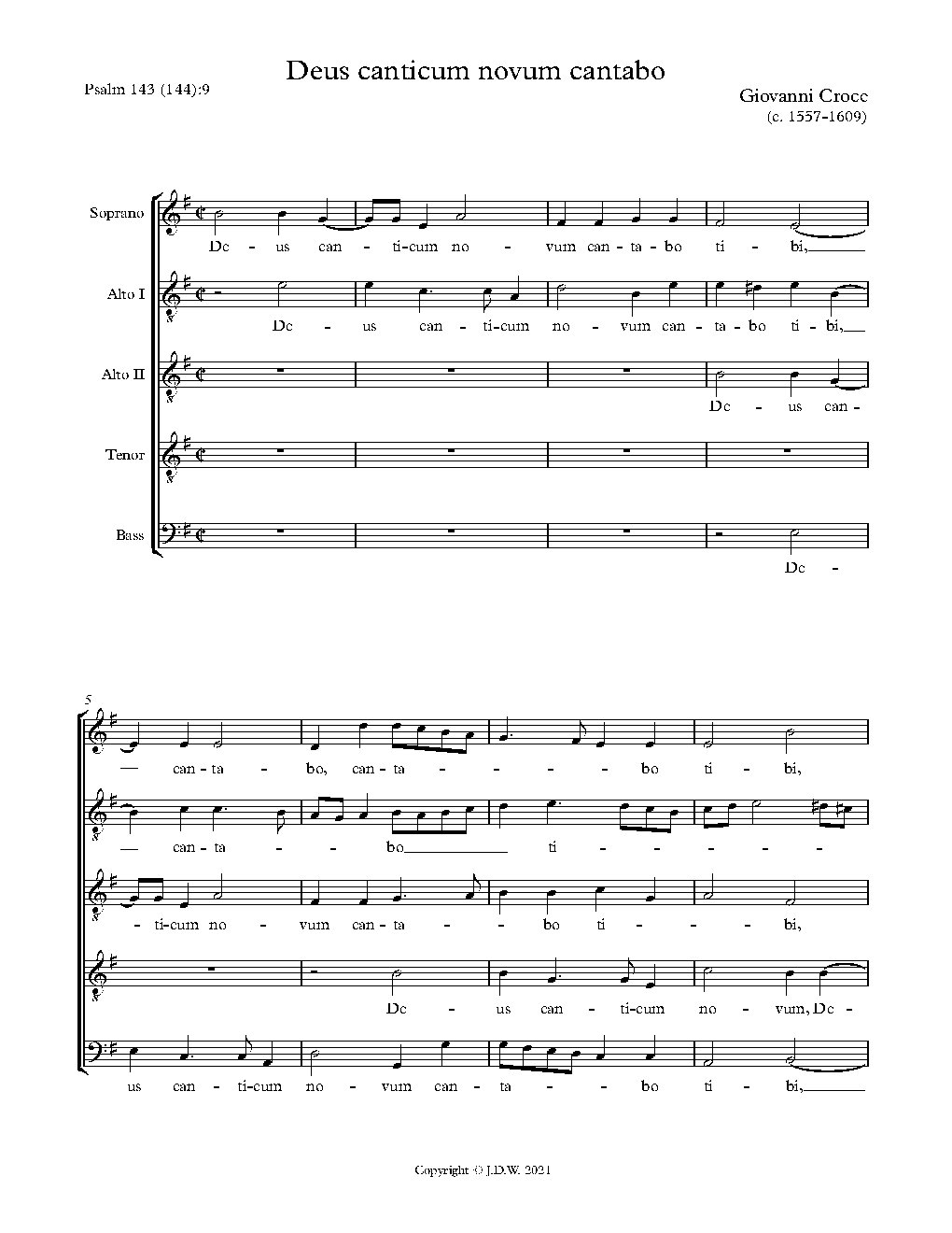 Deus canticum novum cantabo