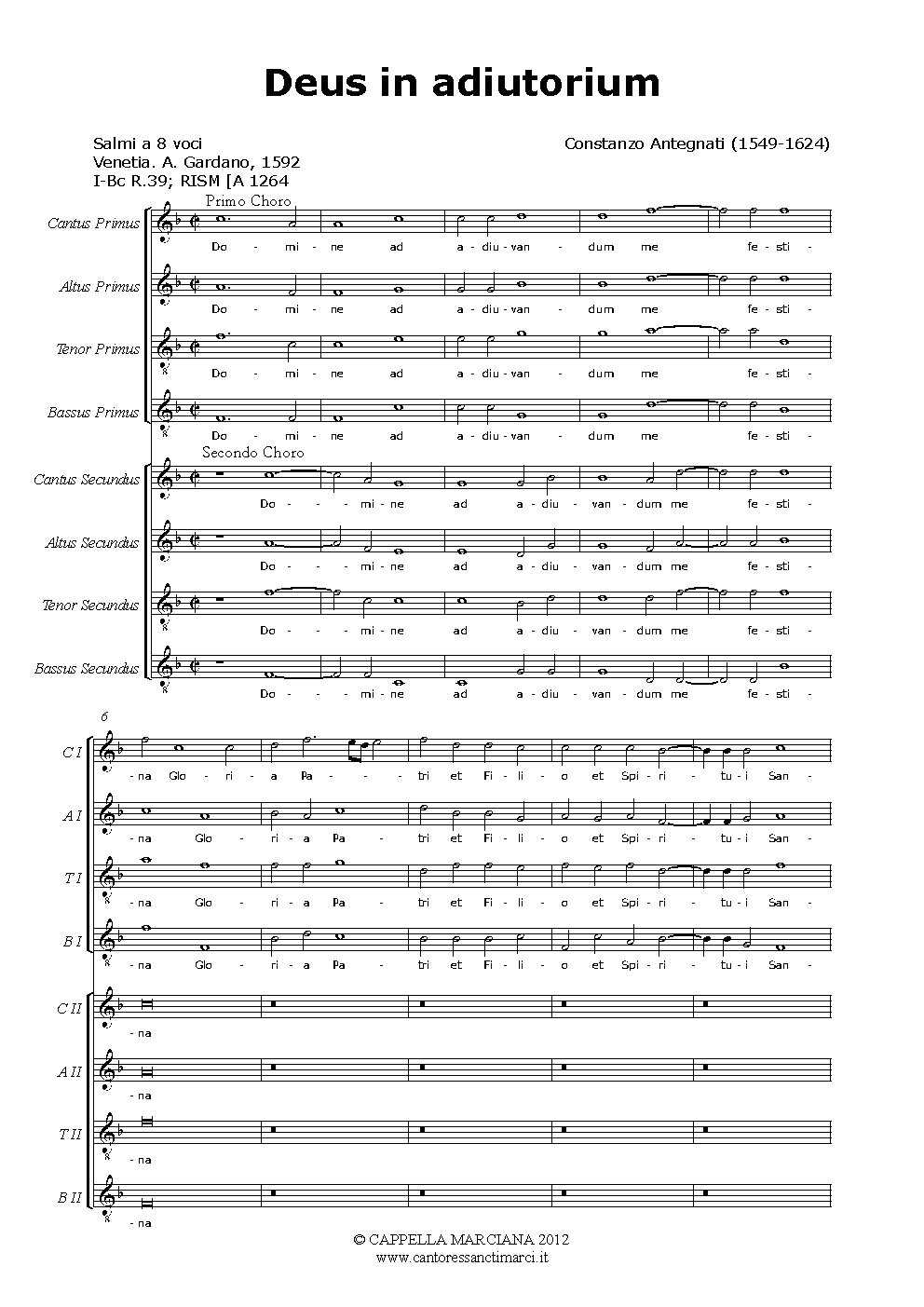 Deus in adiutorium - Choir Script PDF Thumbnail