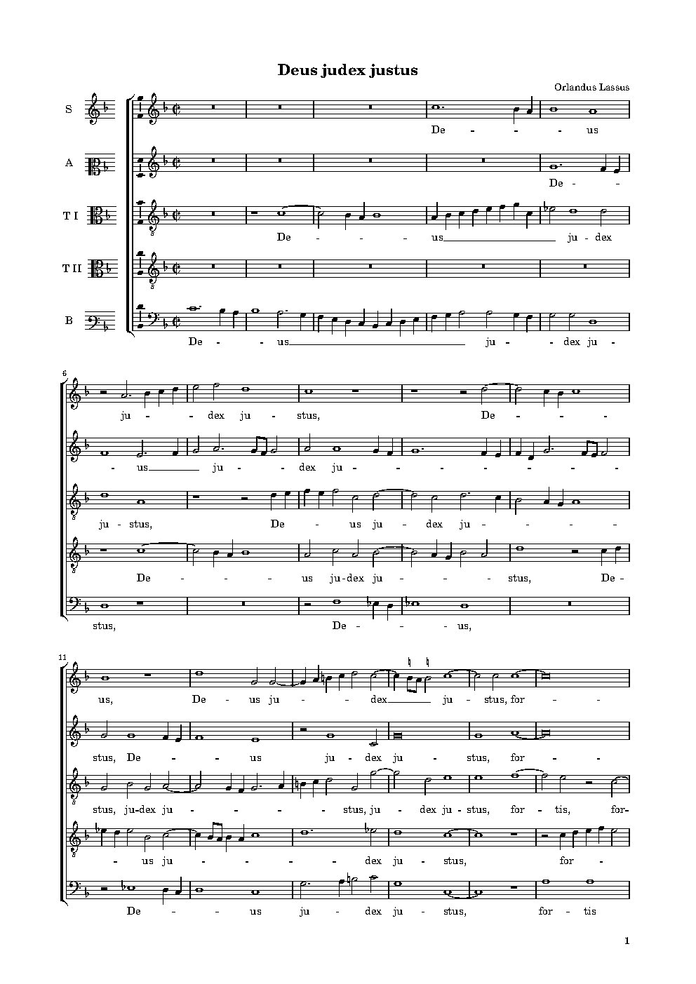 Deus judex justus - Choir Script PDF Thumbnail