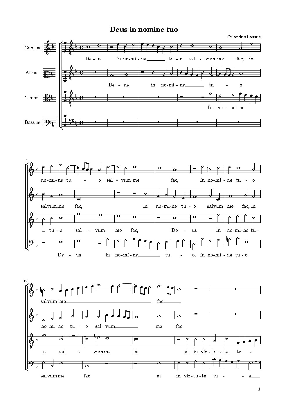 Deus in nomine tuo - Choir Script PDF Thumbnail